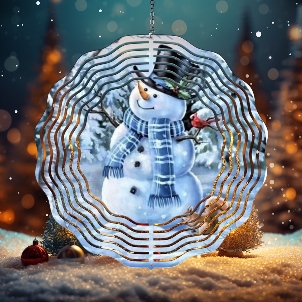 Handcrafted 8in snowman ⛄️ wind spinner